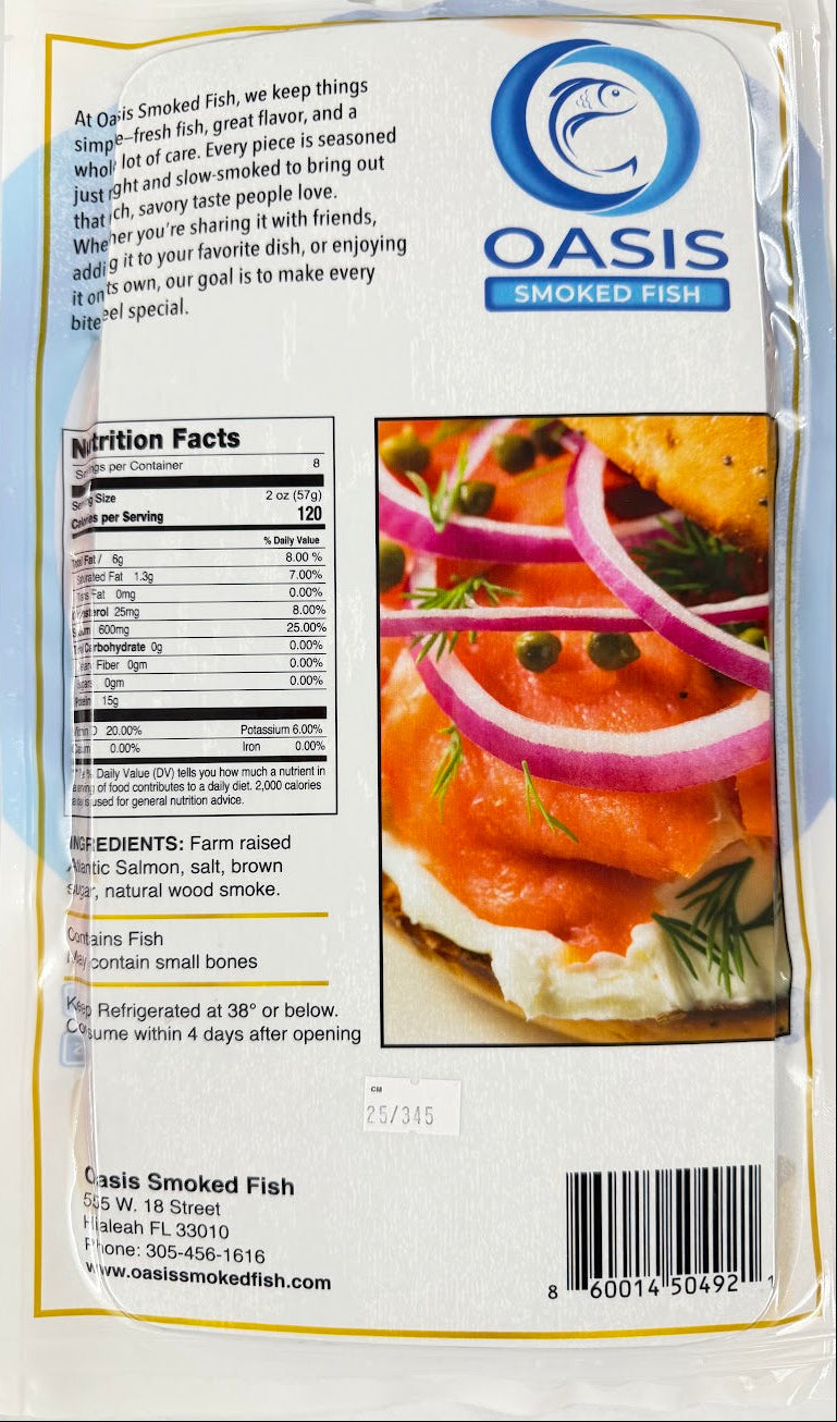 NOVA LOX SMOKED SALMON SLICES - 16 oz