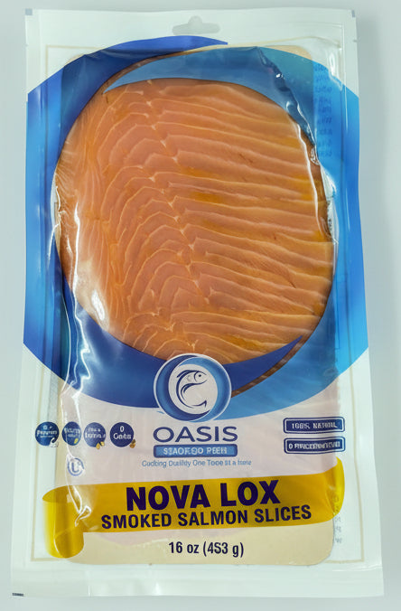 NOVA LOX SMOKED SALMON SLICES - 16 oz