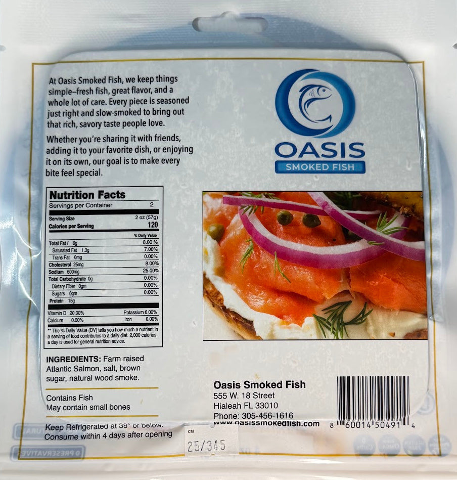 NOVA LOX SMOKED SALMON SLICES - 4 oz