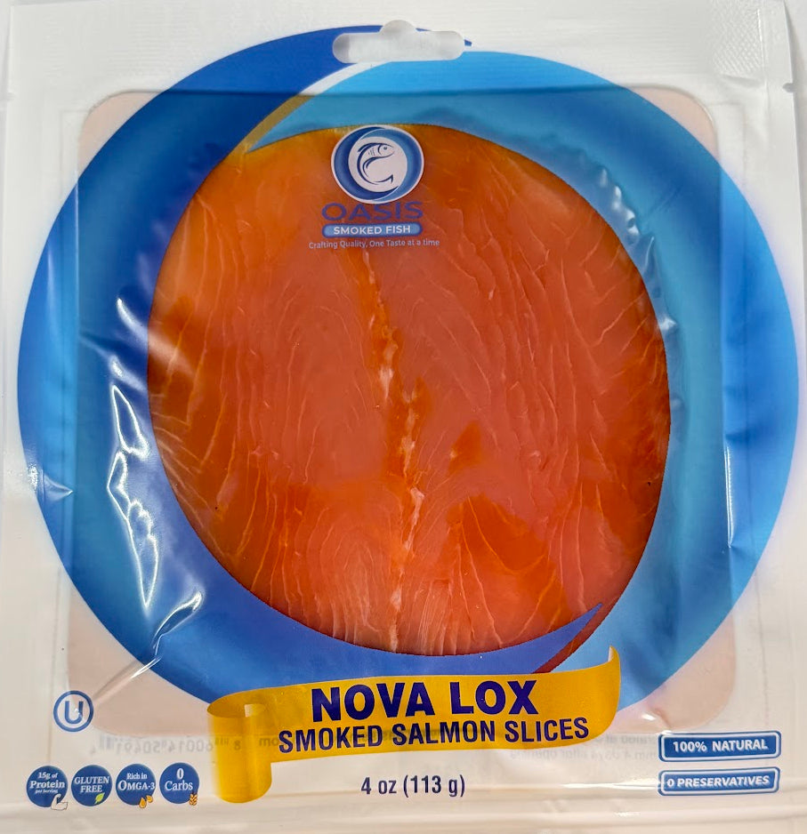 NOVA LOX SMOKED SALMON SLICES - 4 oz