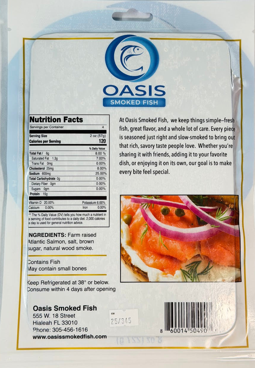 NOVA LOX SMOKED SALMON SLICES - 8 oz
