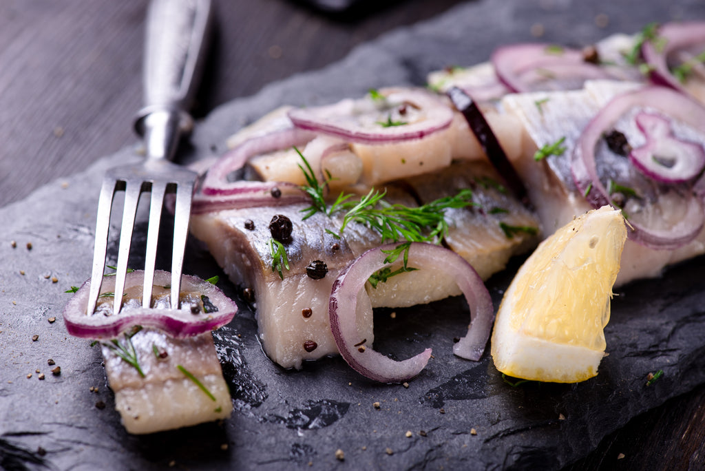 Scandinavian Style Herring in Wine Sauce - 16 oz glass jar